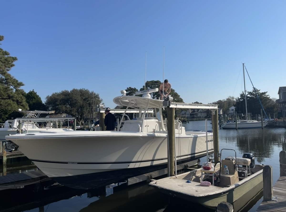 Boat kept clean at the dock with a maintenance plan
